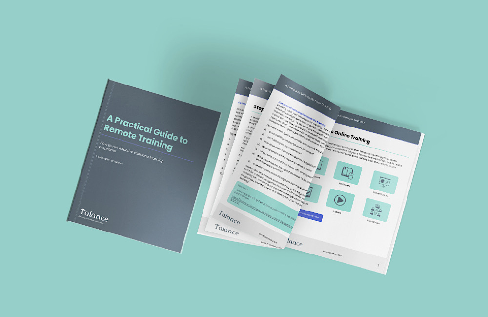 publication mock up for training program